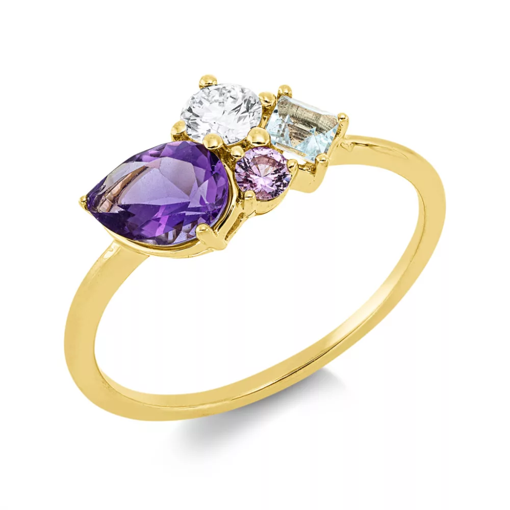 Yellowgold Amethyst Ring