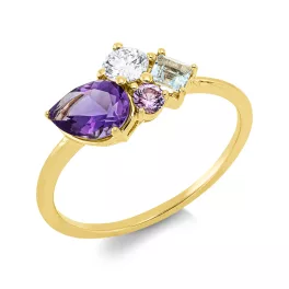 Yellowgold Amethyst Ring