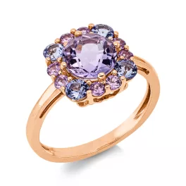 Vörösarany Zafír Gyűrű