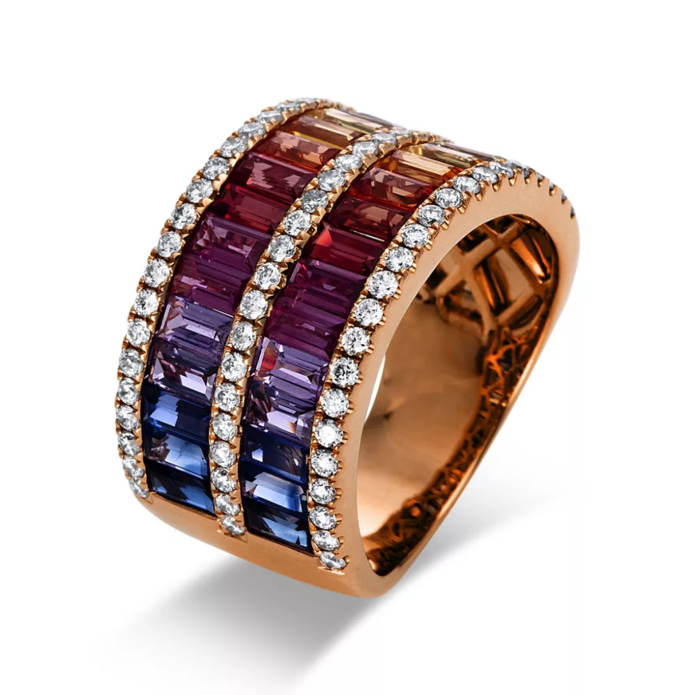Redgold Sapphire Ring