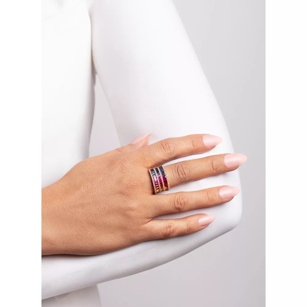 Redgold Sapphire Ring