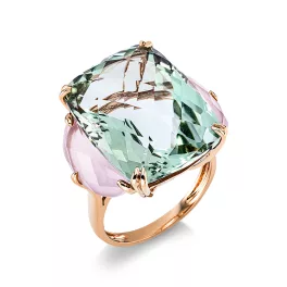 Vörösarany quartz Gyűrű