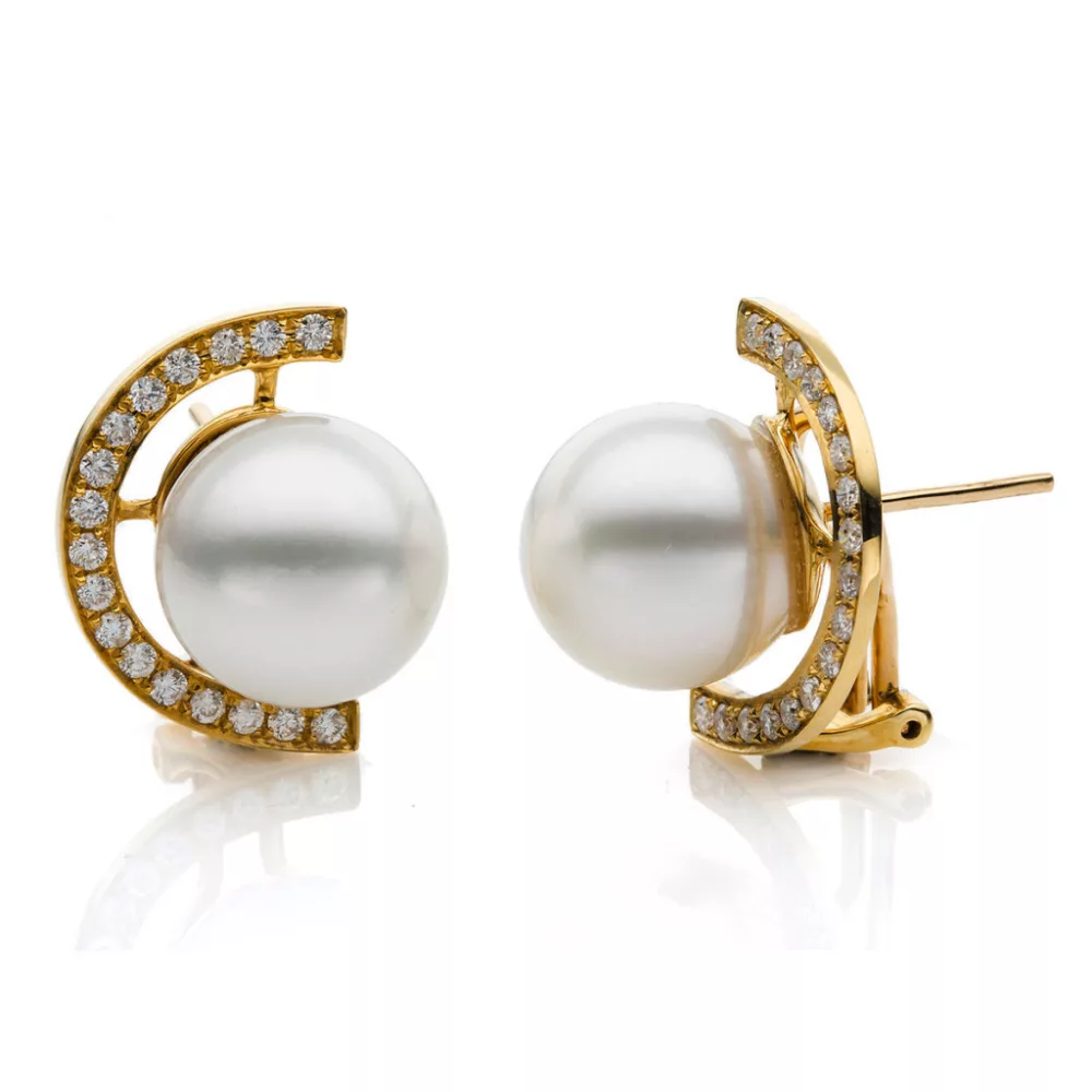 Yellowgold Diamond Earrings