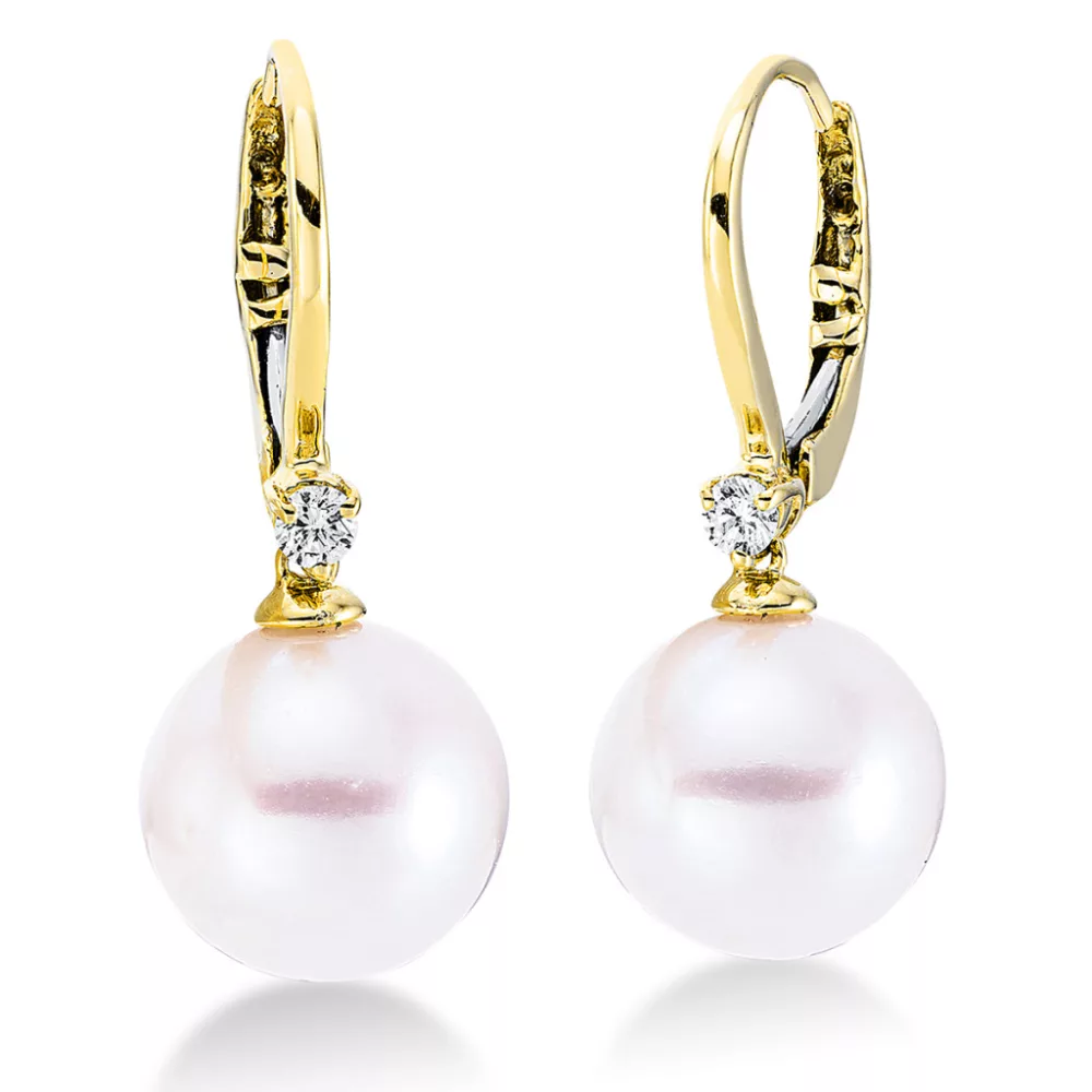 Yellowgold Diamond Earrings