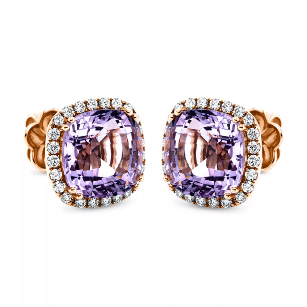 Vörösarany Ametiszt Fülbevaló