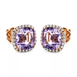 Vörösarany Ametiszt Fülbevaló