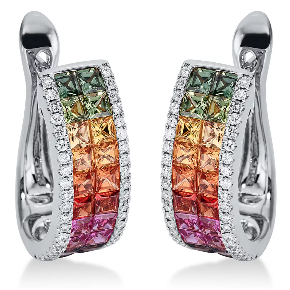 Fehérarany Zafír Fülbevaló