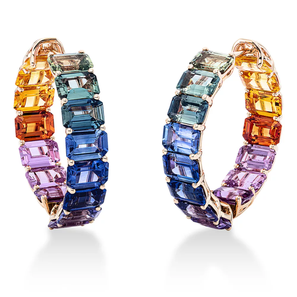 Redgold Sapphire Earrings