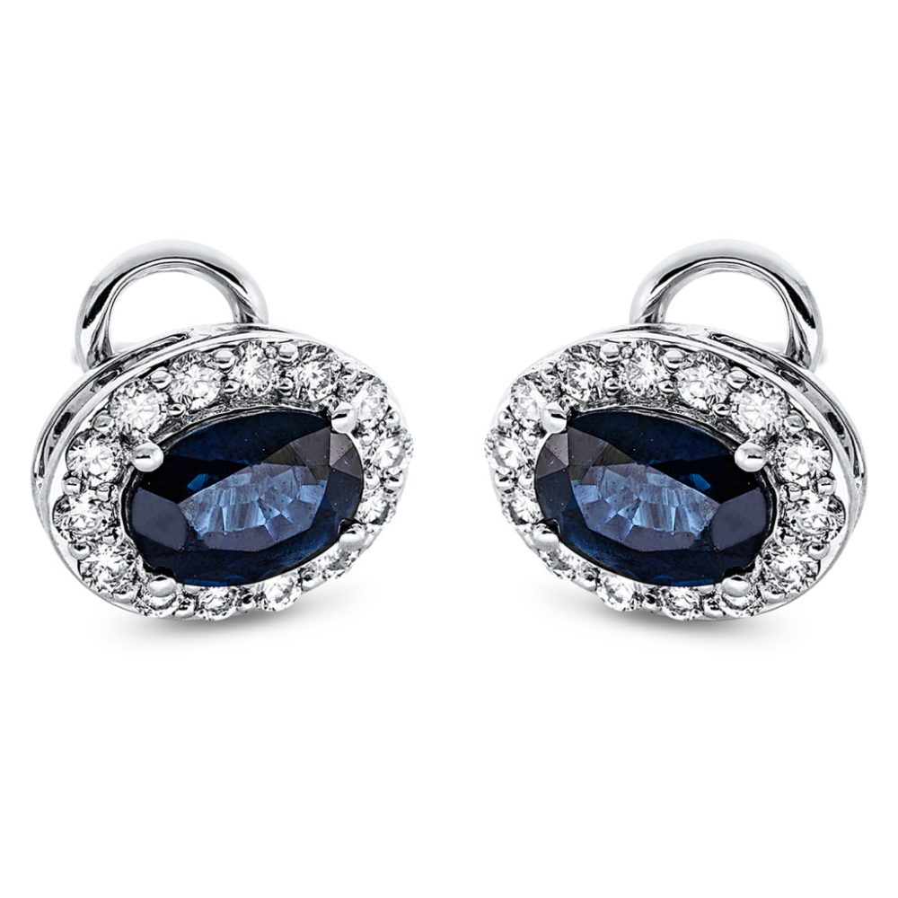 Fehérarany Zafír Fülbevaló