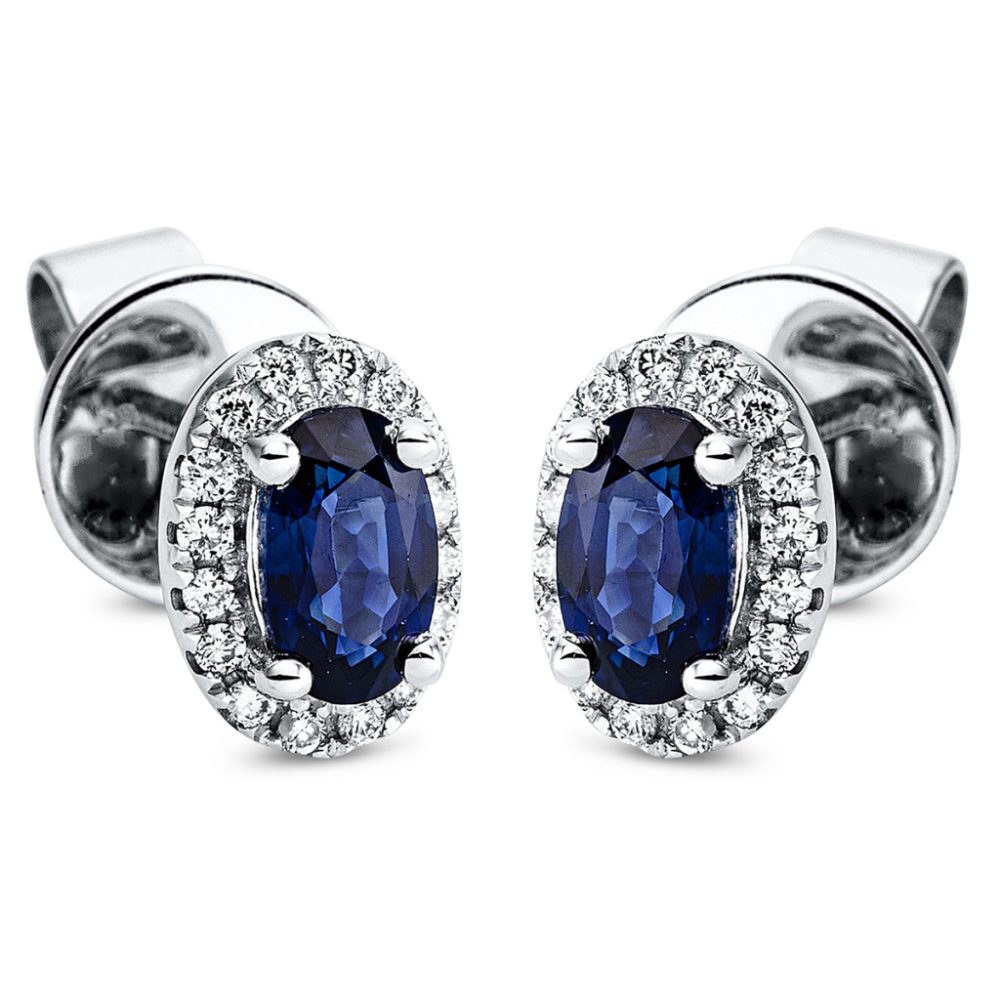 Fehérarany Zafír Fülbevaló