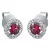 Whitegold Ruby Earrings