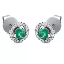Whitegold Emerald Earrings
