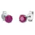 Whitegold Ruby Earrings