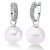 Fehérarany Gyémánt és gyöngy Fülbevaló