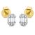 Sárga arany / Fehérarany Gyémánt Fülbevaló