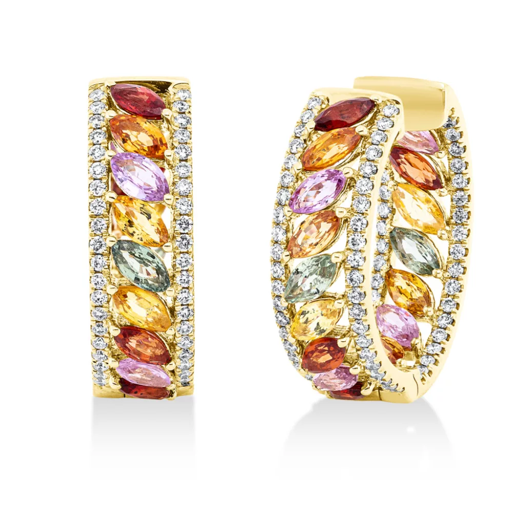 Sárga arany Zafír Fülbevaló