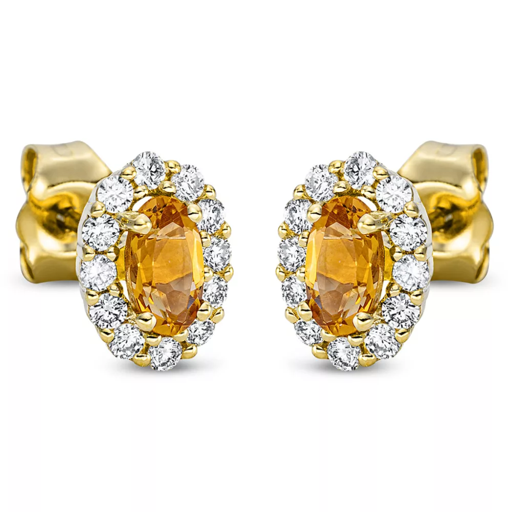 Yellowgold Citrine Earrings