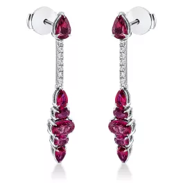 Whitegold Ruby Earrings