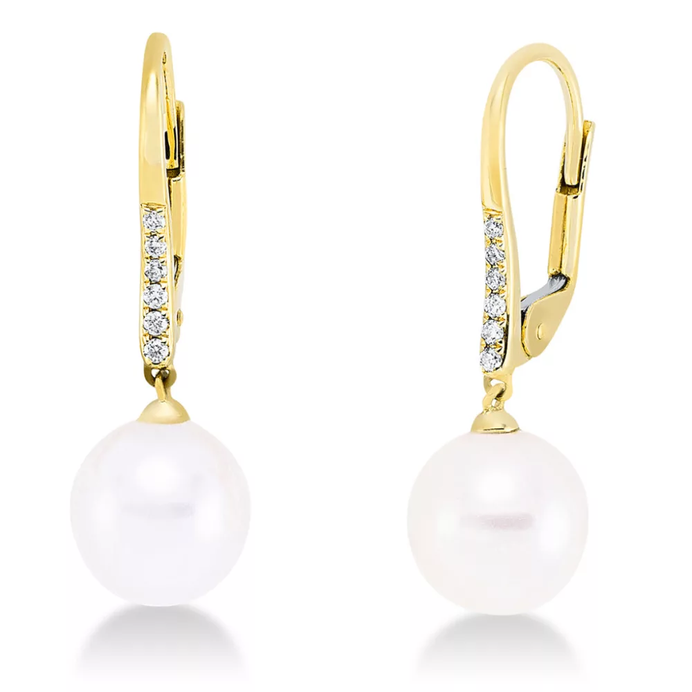 Yellowgold Diamond Earrings