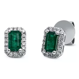 Whitegold Emerald Earrings