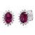 Whitegold Ruby Earrings