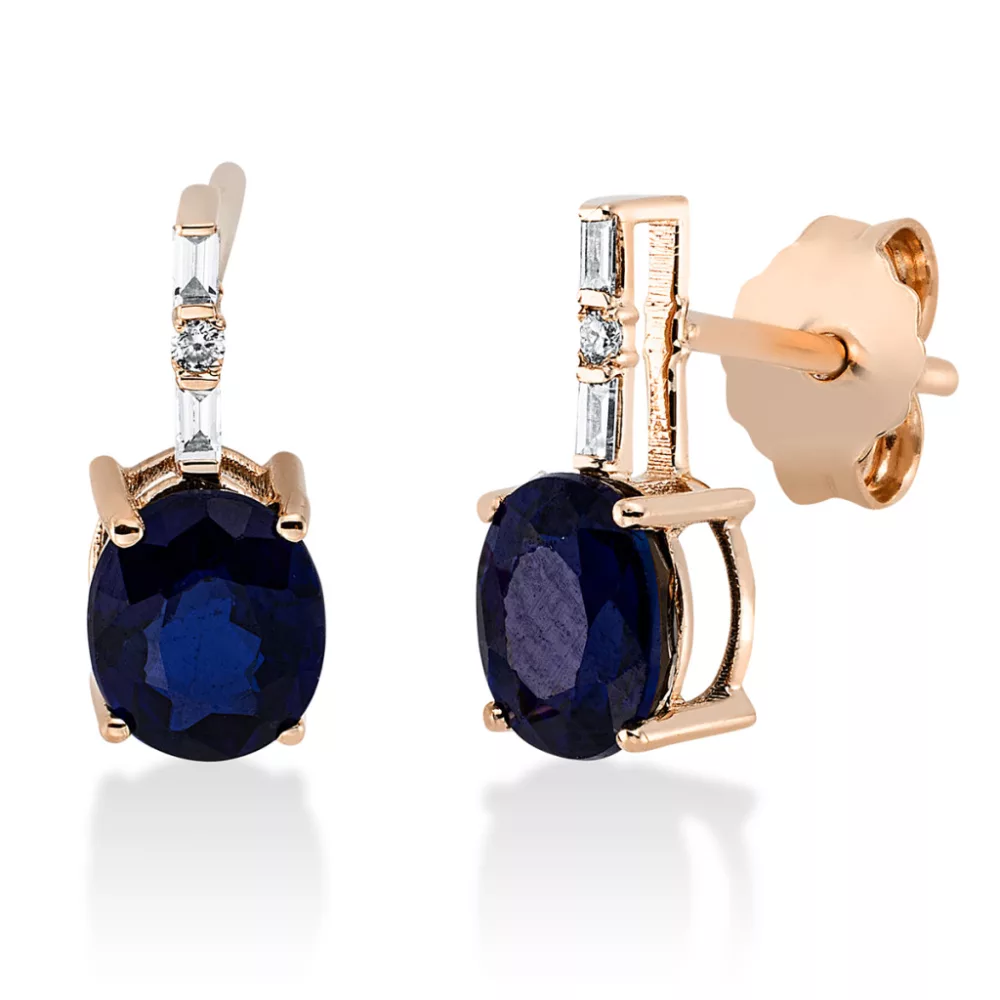 Redgold Sapphire Earrings