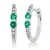 Fehérarany Smaragd Fülbevaló