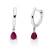 Whitegold Ruby Earrings