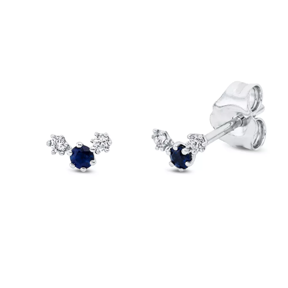Whitegold Sapphire Earrings