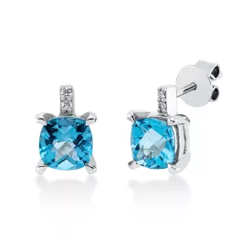 Whitegold Topaz Earrings