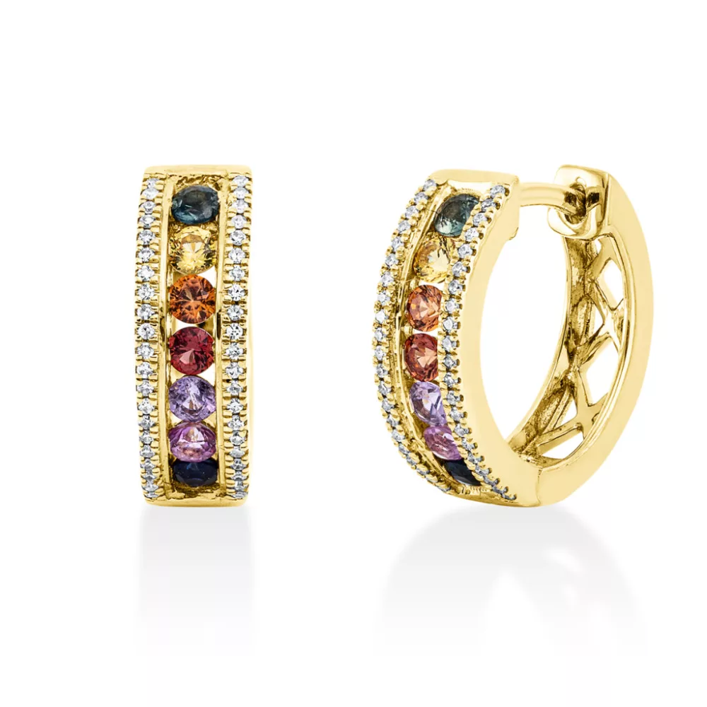 Sárga arany Zafír Fülbevaló