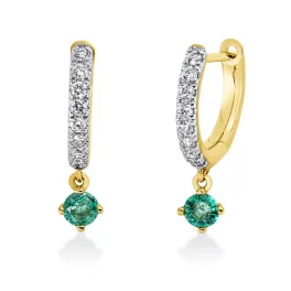 Yellowgold Emerald Earrings