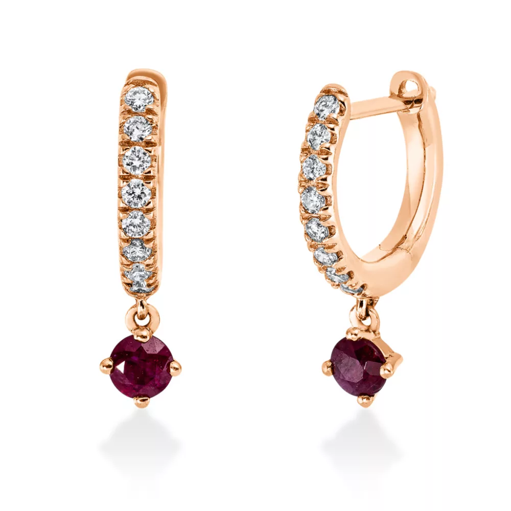 Redgold Ruby Earrings