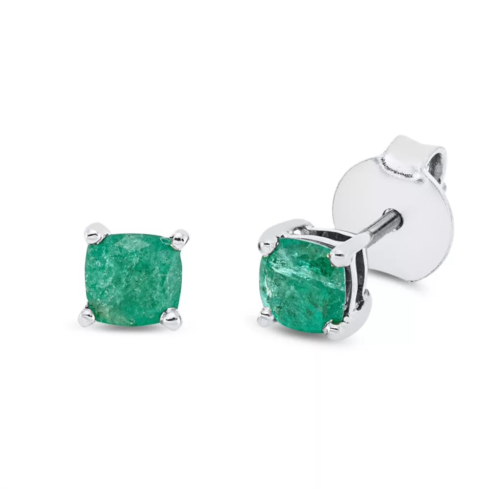 Whitegold Emerald Earrings