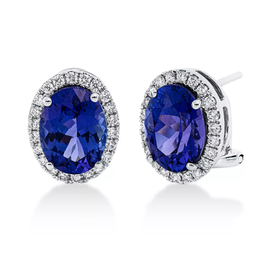 Whitegold Tanzanit Earrings