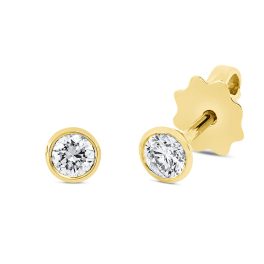 Sárga arany Gyémánt Fülbevaló