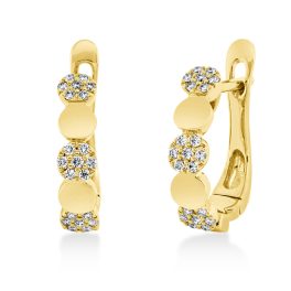 Sárga arany Gyémánt Fülbevaló