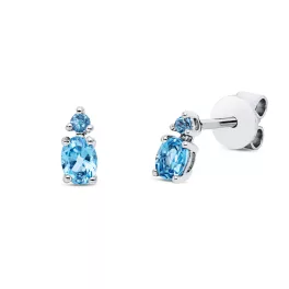 Fehérarany Topáz Fülbevaló