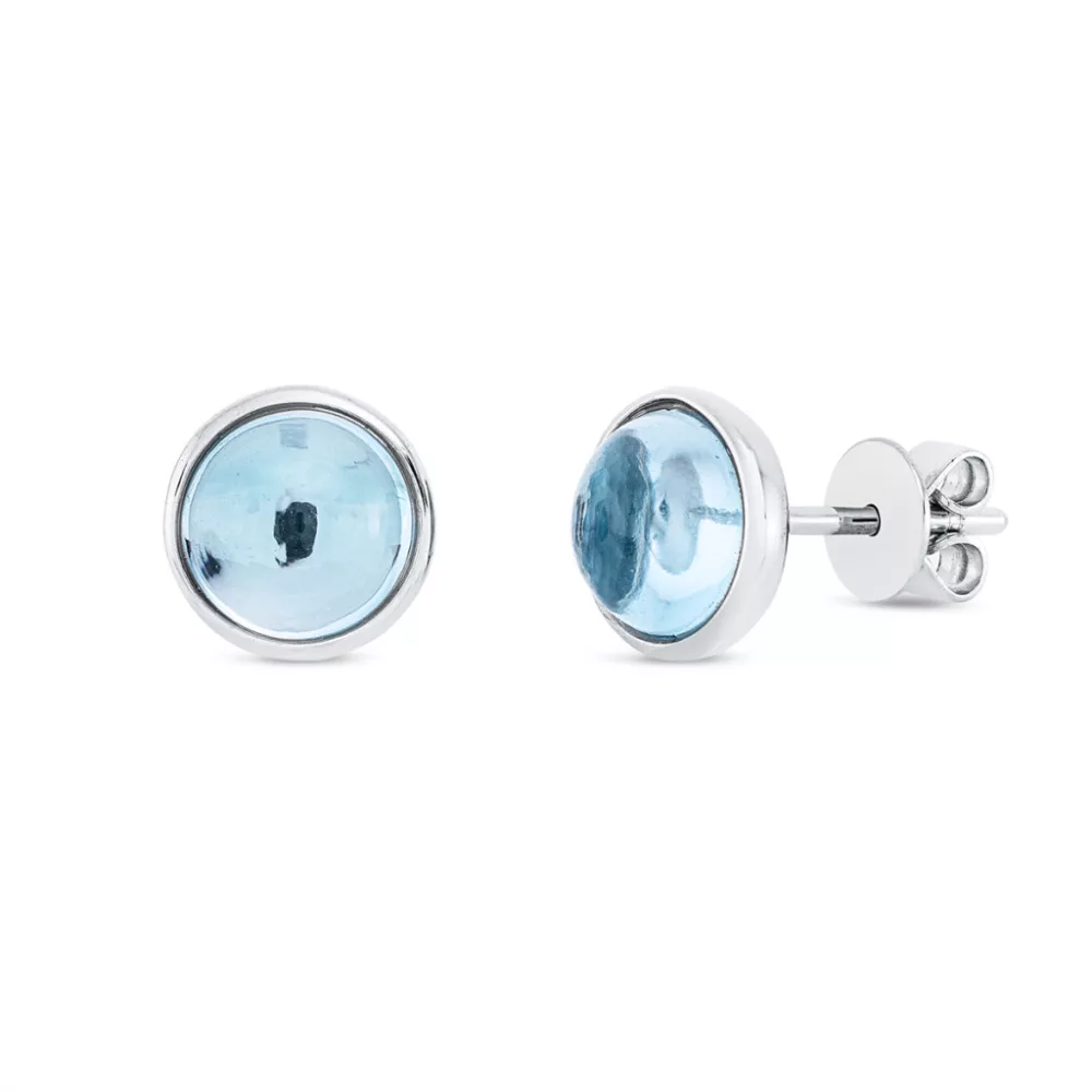 Fehérarany Topáz Fülbevaló