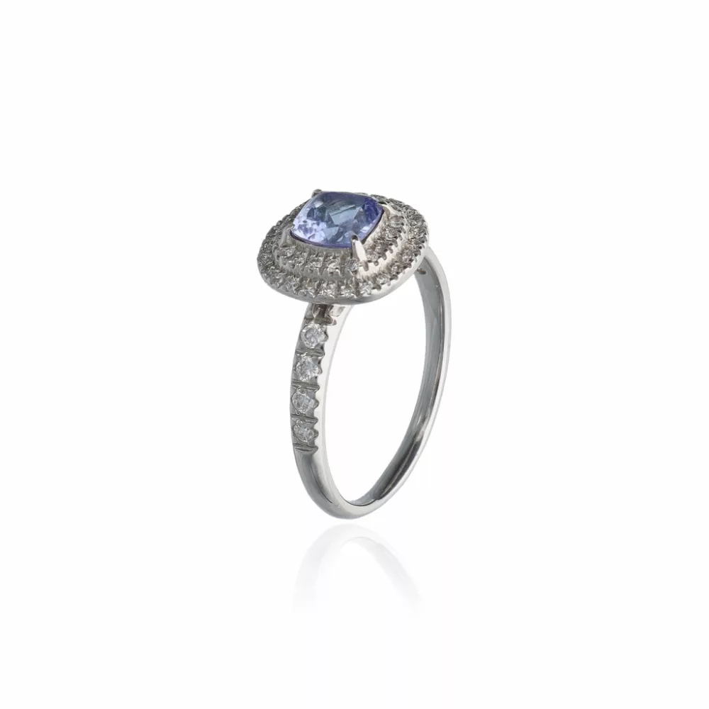 White Gold  Tanzanite Ring