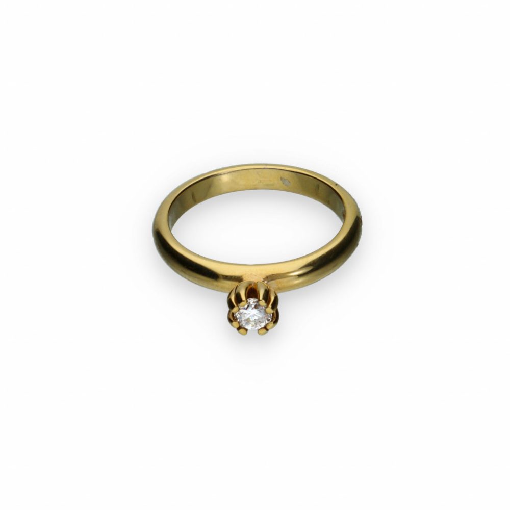 Sárga arany Gyémánt Gyűrű