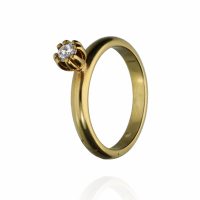 Sárga arany Gyémánt Gyűrű