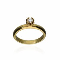 Sárga arany Gyémánt Gyűrű