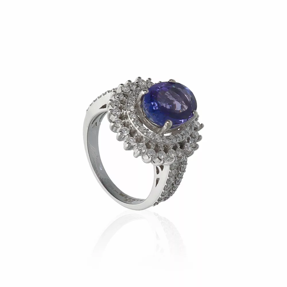 White Gold  Tanzanite Ring