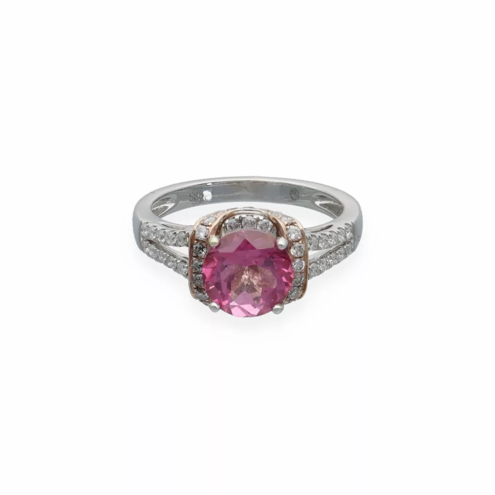 White Gold / Yellow Gold  Topaz Ring