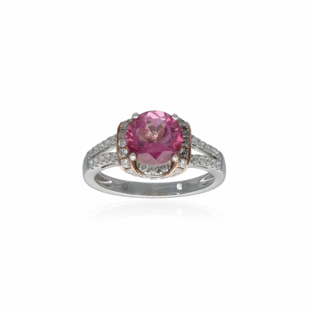 White Gold / Yellow Gold  Topaz Ring