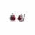 White Gold  Ruby Earrings