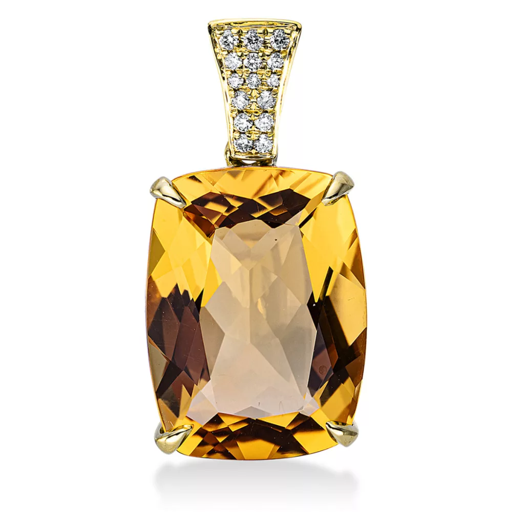 Yellowgold Citrine Pendant