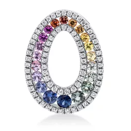 Whitegold Sapphire Pendant