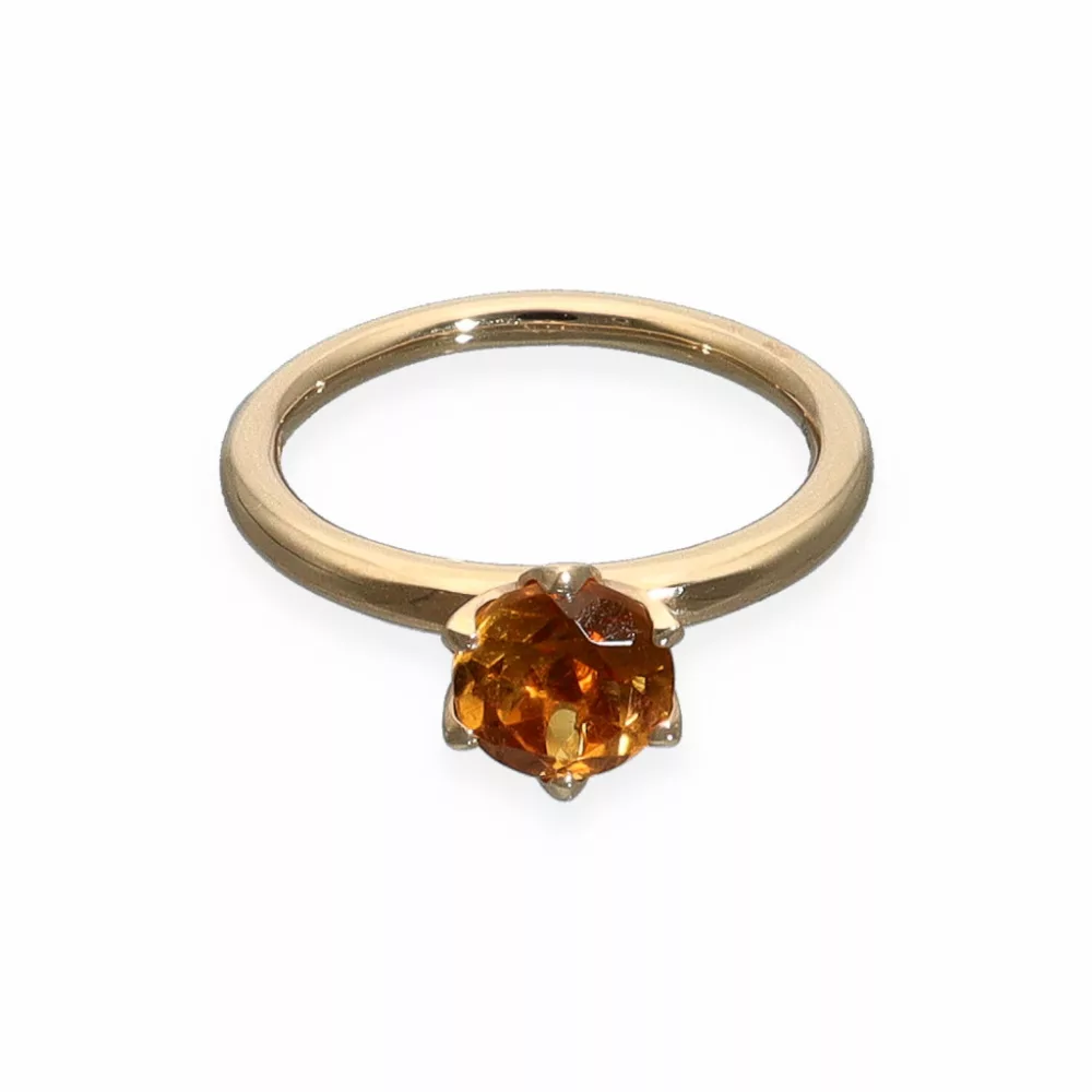 Yellow Gold Citrine Ring